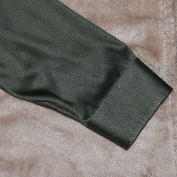 Geoffrey Beene Sateen Button Up Dress Shirt - Long Sleeve Wrinkle Free - Picture 9 of 13